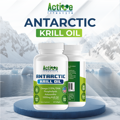 Antarctic Krill Oil for Men & Women | Joints, Mobility, Memory, Heart, & Skin | Omega-3 EPA, DHA, with Astaxanthin Supplement Sourced from Red Krill